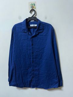 Calvin Klein classic fit 藍色修身襯衫