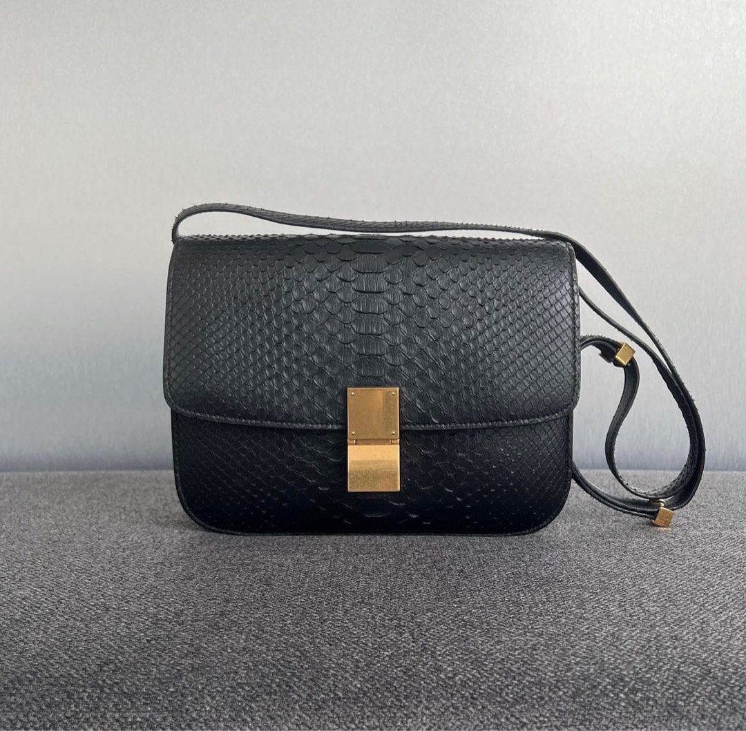 Celine box bag black online