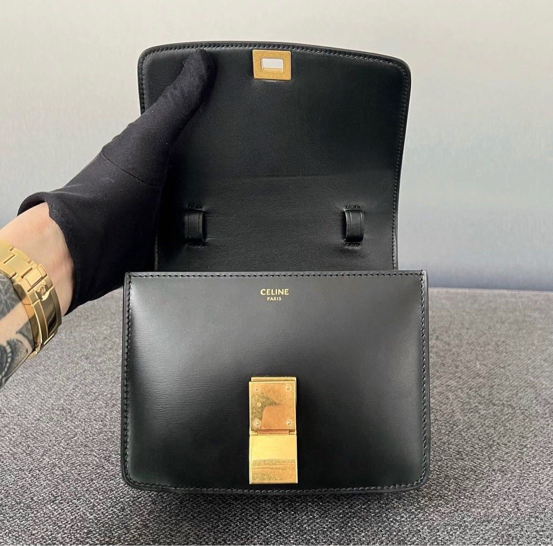 Celine Classic Box Bag Small Box calfskin Black Ghw