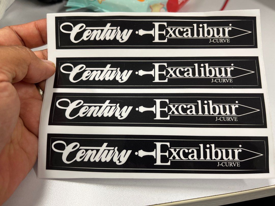 Century Excalibur Fishing rod replacement Decal / Sticker