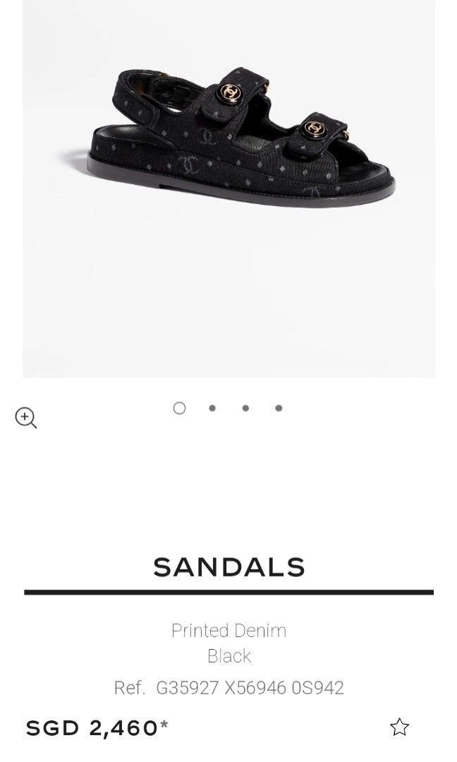 Chanel Light Denim Dad Sandals, Luxury, Sneakers & Footwear on Carousell
