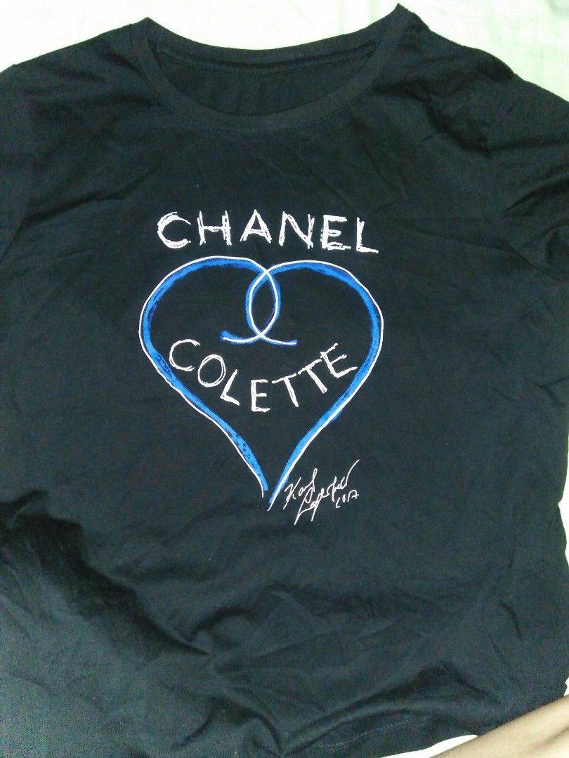Chanel x colette tee, Luxury, Apparel on Carousell