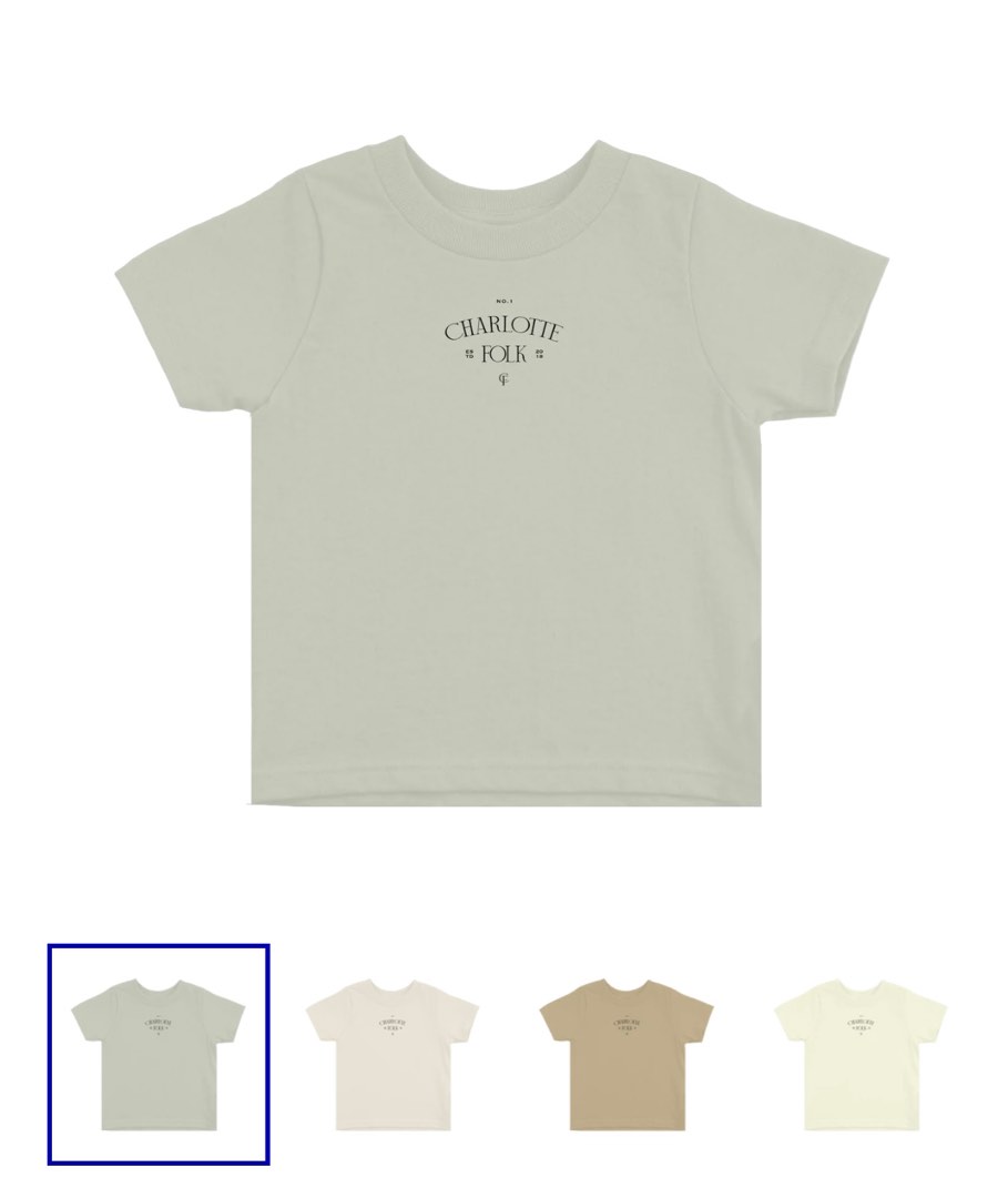 Charlotte folk core baby tee in ash gray, Women's Fashion, Tops, Shirts ...