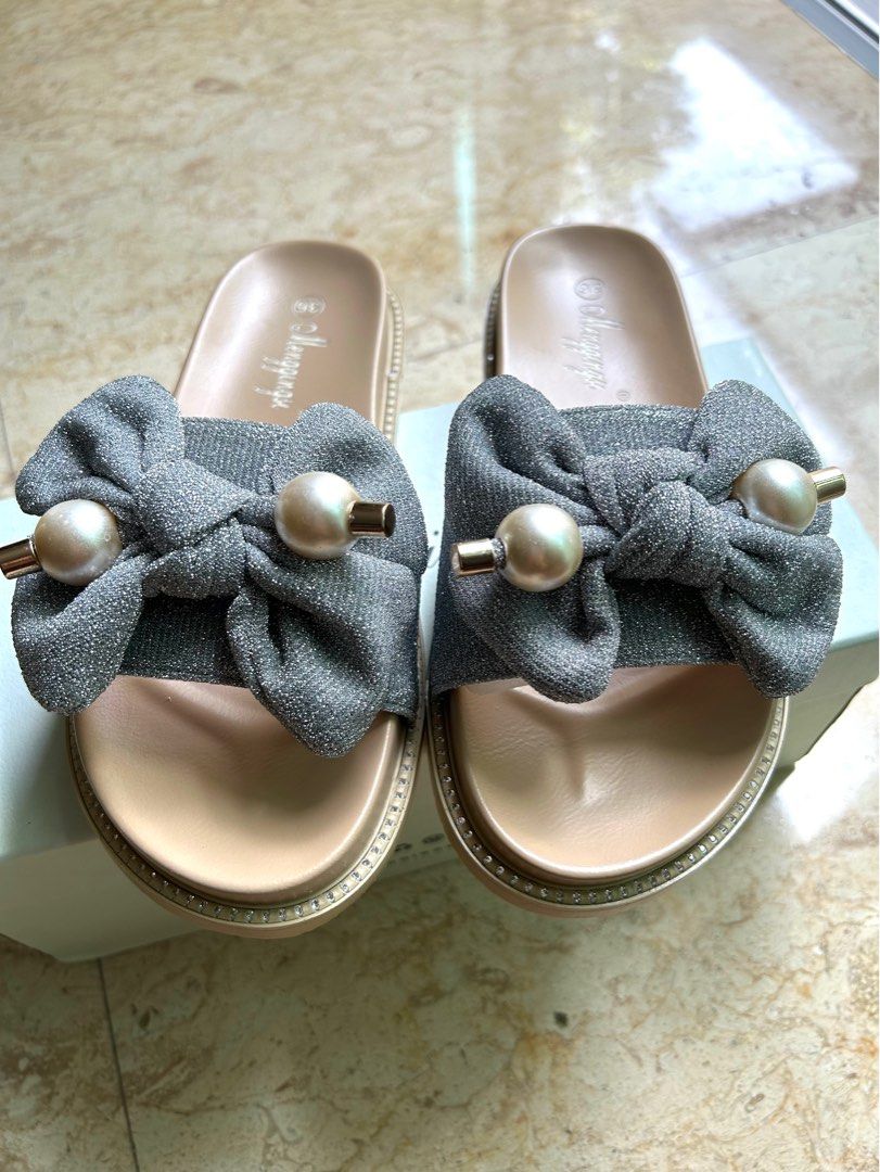 Cheap Elegant Ribbon Beaded Sandals New Women s Fashion