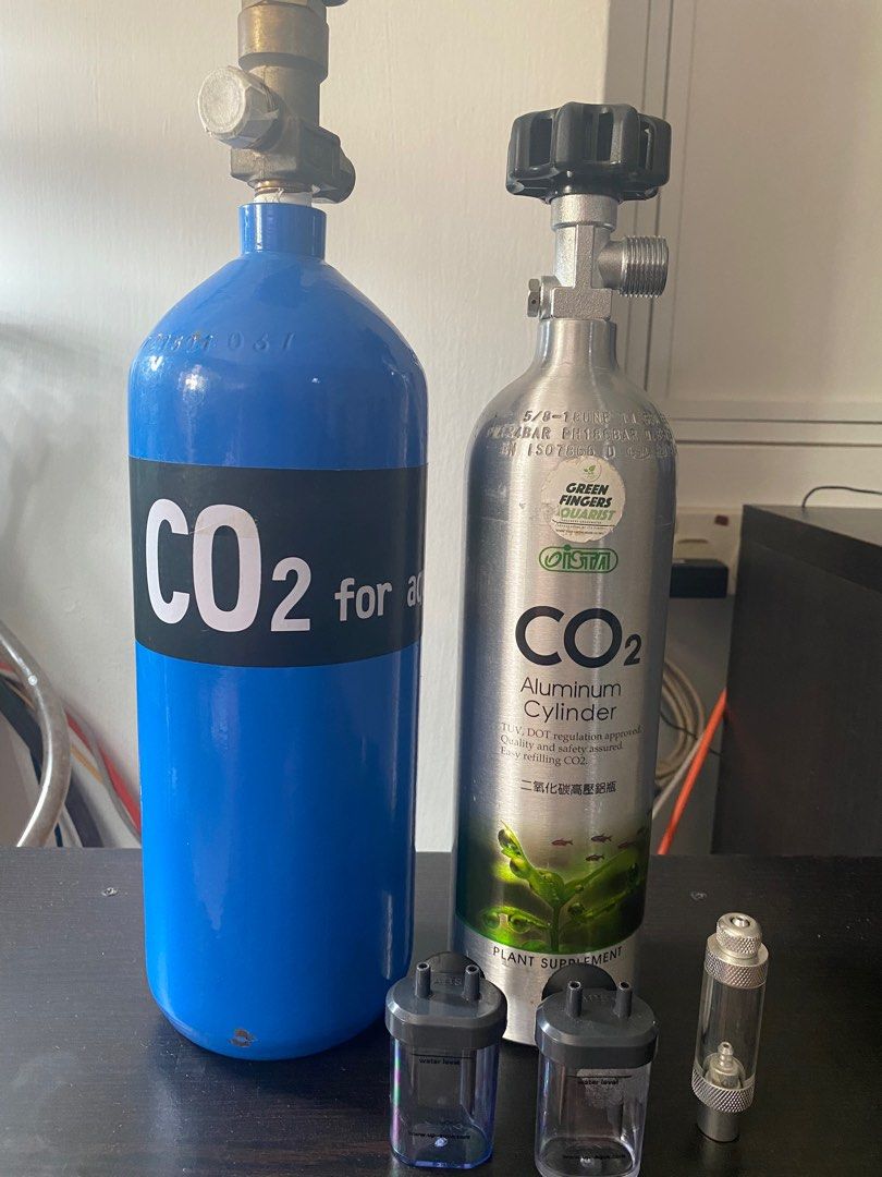 Co2 tanks 2L stainless steel , ANS regulator, Pet Supplies, Homes
