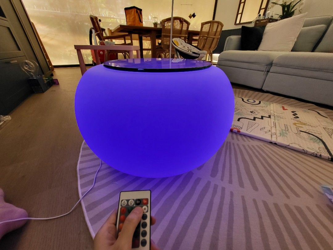 Colour changing coffee table light up furniture, Furniture & Home