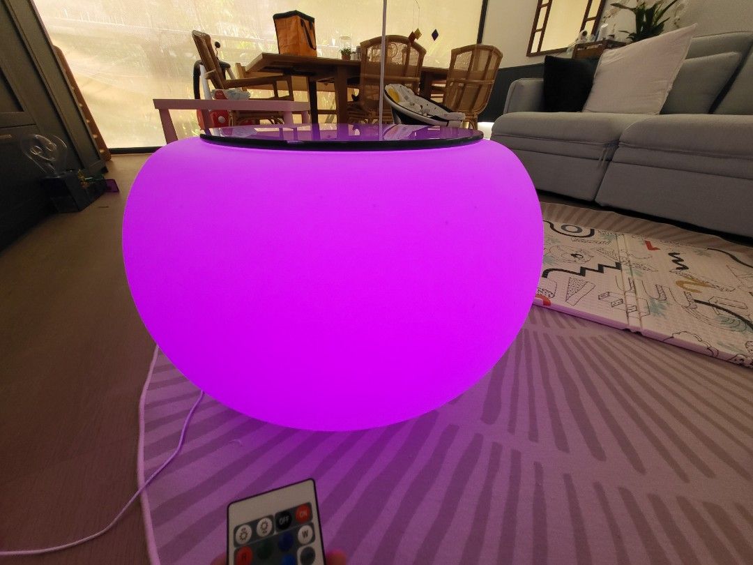Colour changing coffee table light up furniture, Furniture & Home