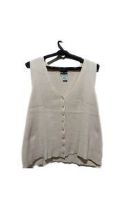 Cream Sleeveless Vest Top - Small