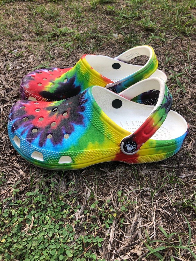 Crocs classic tie dye Men s Fashion Footwear Flipflops and