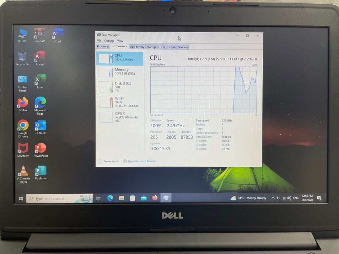 dell-3450-i5-5th-gen-8gb-ram-256gb-ssd-intel-hd-5500-negotiable
