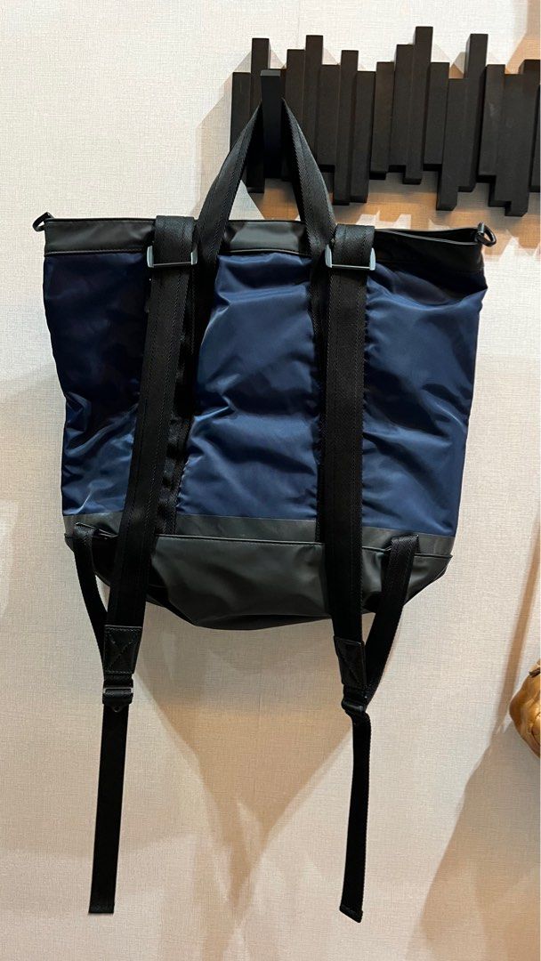 Diesel 3-way bag (tote bag, backpack, sling) (Category: Sling Bags) located in Pasig City. Submitted by ryester (Listing ID 1232647538, Image 3). Description: Authentic Diesel 3-way bag. Can be worn either as a tote bag, backpack, or a sling bag. Never used, everything is still in mint condition, no visible scratches or defects. Approximate size: height 16”, width 18”, depth 5.5”.