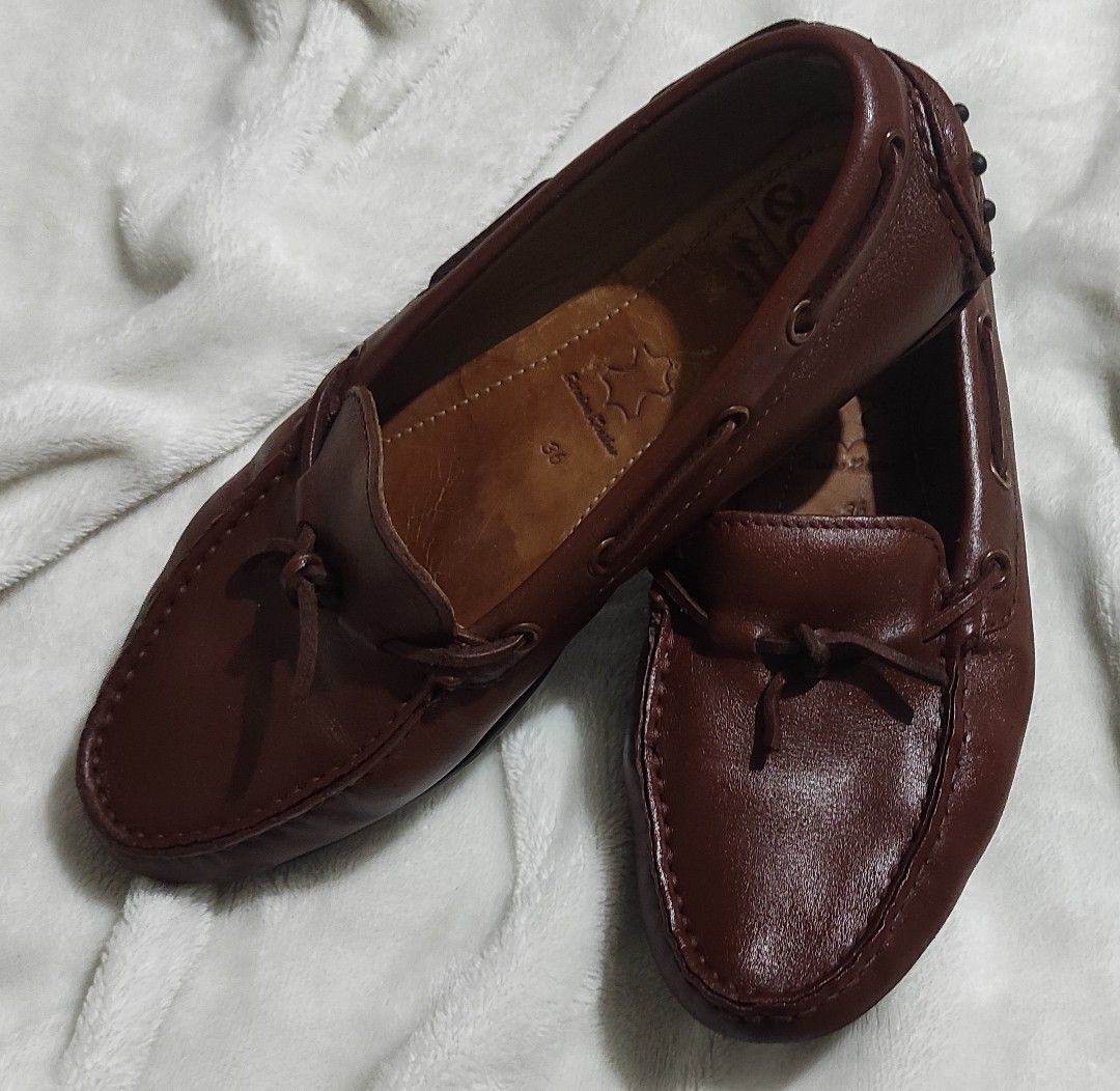 Ecco moccasin womens top brown