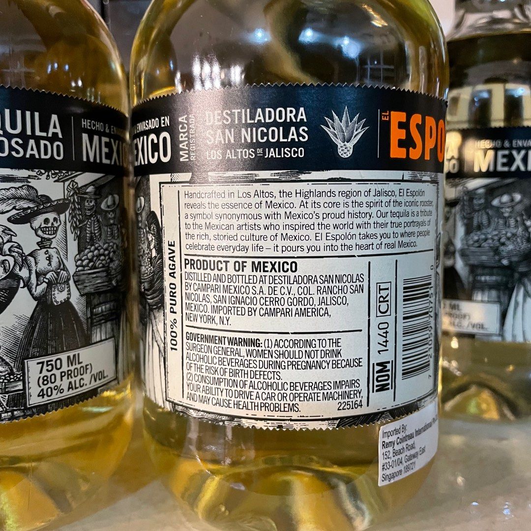 Espolon Tequila pure agave reposado better than patron 750ml, Food