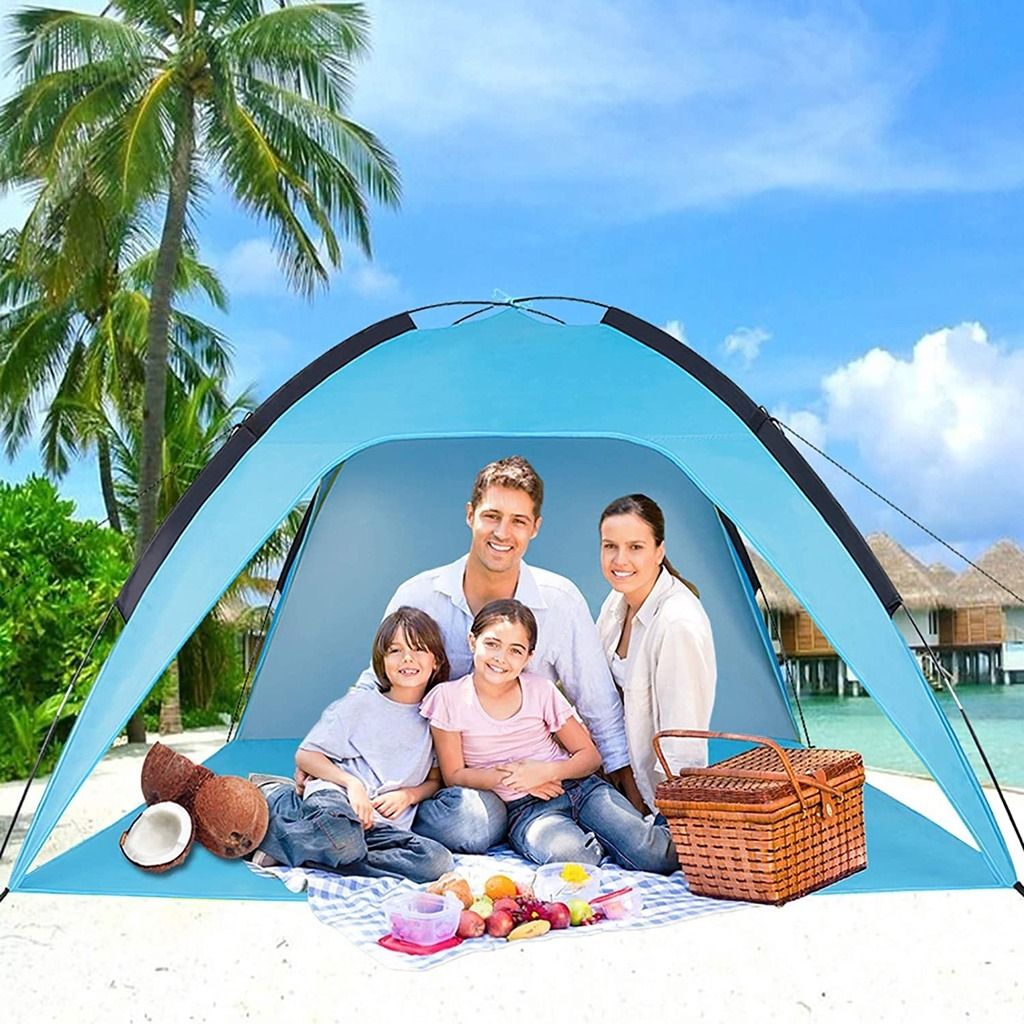 Family Beach Tent and Sun Shade UV Cabana Shelter Sports Equipment Hiking Camping on Carousell