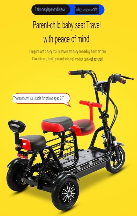 Electric tricycle discount with child seat