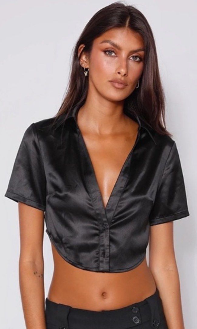 Serene Faux Leather Crop Top Serene Faux Leather Crop Top
