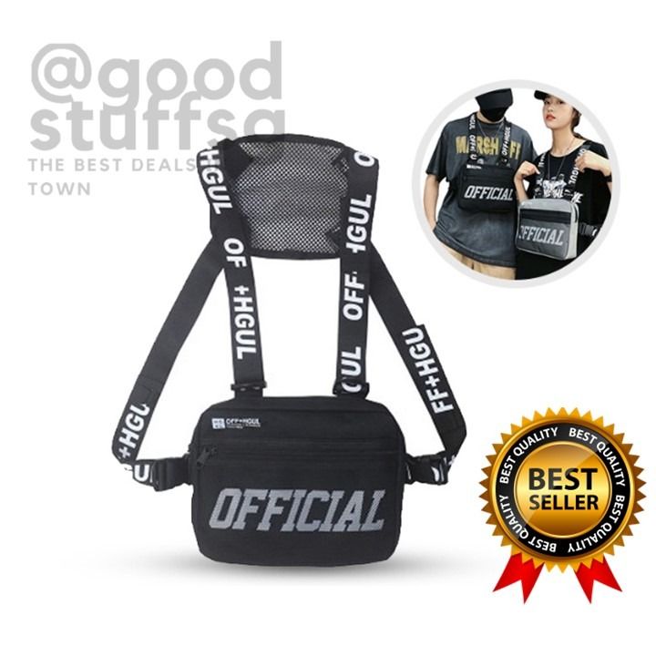 FREE Fashion Streetwear Men Hip Hop Chest Bag Women Tactical Two Straps Chest Rig Bags Trendy Style Rectangle Chest Utility Pack