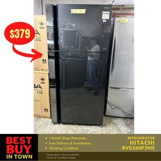 FREE DELIVERY! Mist Buy Hitachi 450L Refrigerator RVG560P3MS (93506)