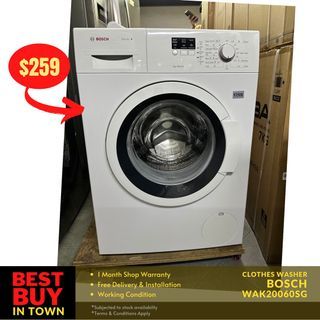 FREE DELIVERY! Must Buy Bosch 7KG Front-Loader washing machine WAK20060SG (93508)