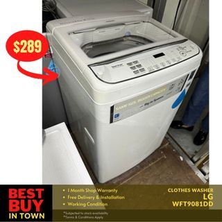 FREE DELIVERY! Must Buy LG 9KG Top-Loader Washing Machine WFT9081DD (93434)