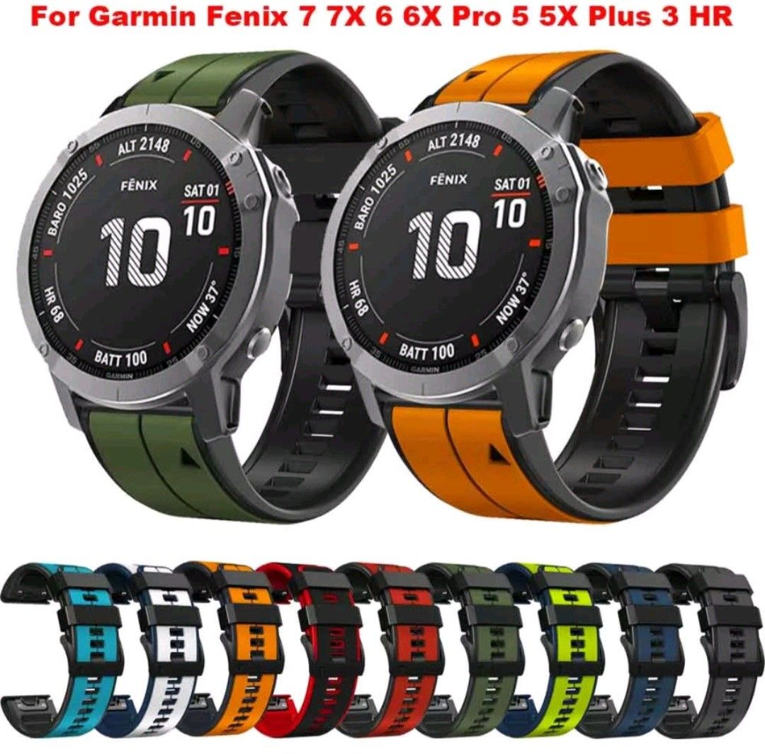 For Garmin Fenix 7/7X 6/6X Pro 5/5X Plus 3/3 HR Silicone Watch Band Sport  Strap