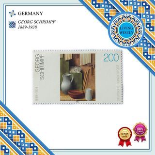 Germany Still Life with Cat by Georg Schrimpf Stamp
