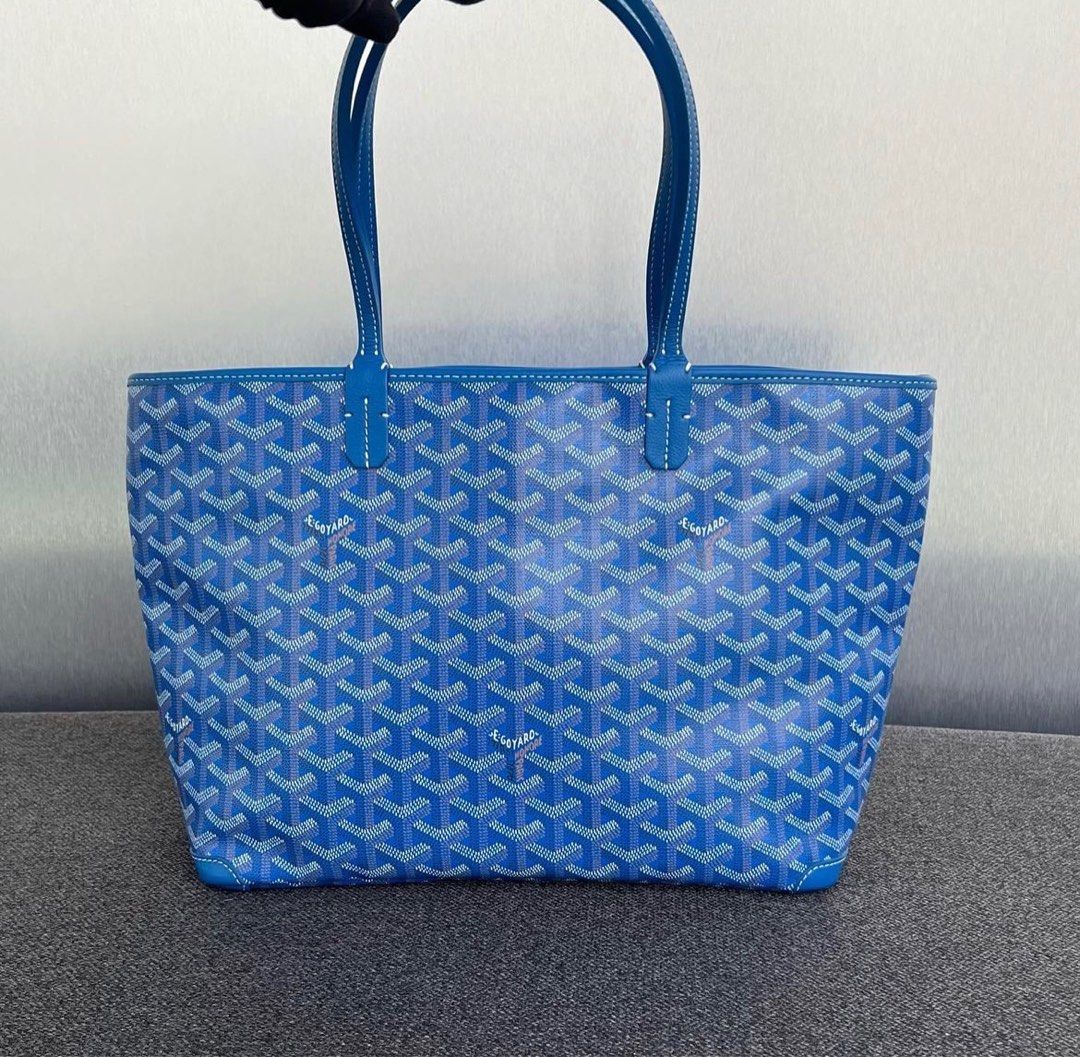 Goyard Mini Anjou Tote in Blue, Luxury, Bags & Wallets on Carousell