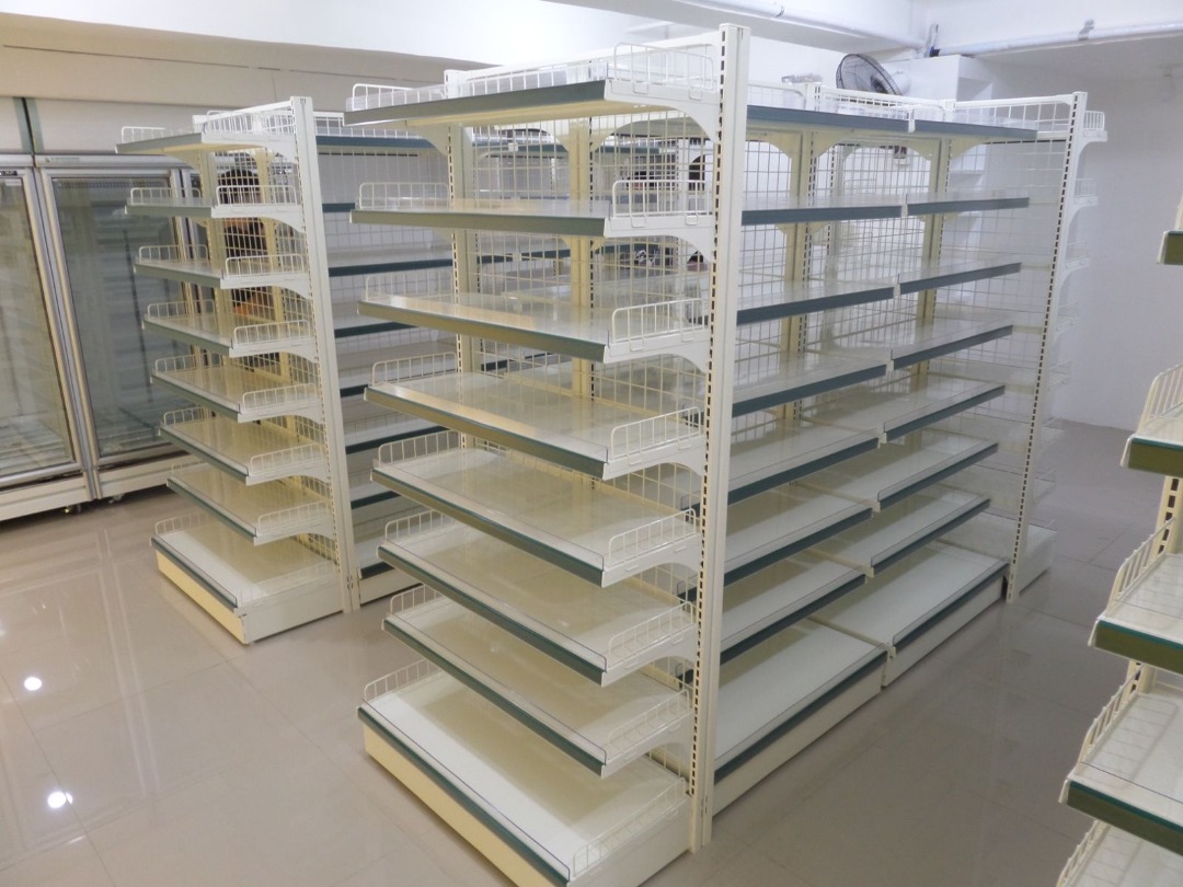 Grocery Type Gondola Shelves Adjustable, Furniture & Home Living