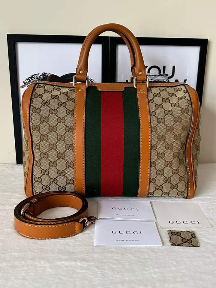 Gucci GG Web Joy Boston Bag on Carousell