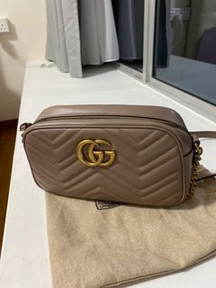 Gucci Marmont Super Mini (Dusty Pink), Luxury, Bags & Wallets on Carousell