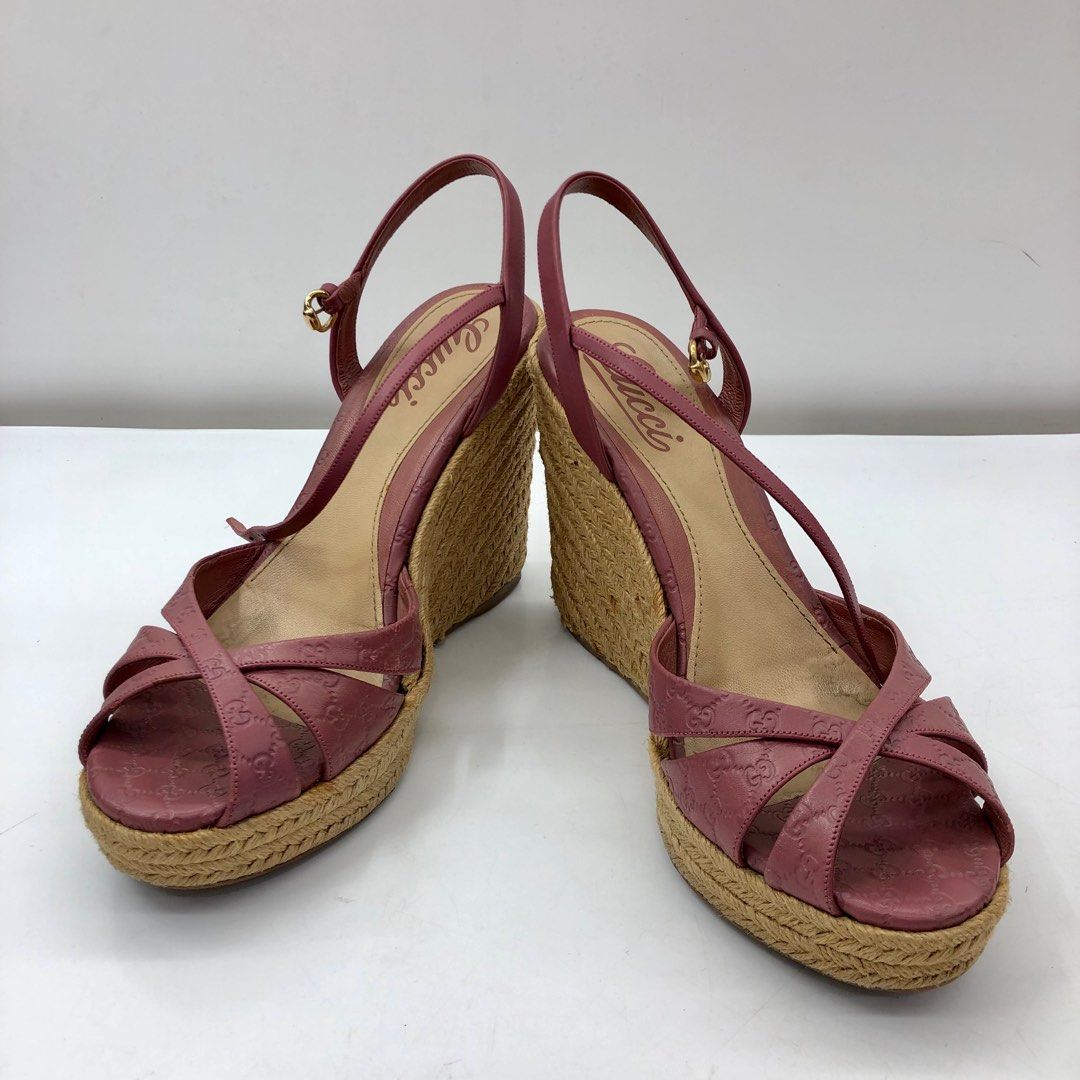 GUCCI WEDGE SOLE HEELS 38 237015083 Luxury Sneakers Footwear