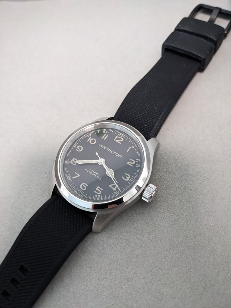 Rubber strap for hamilton khaki best sale