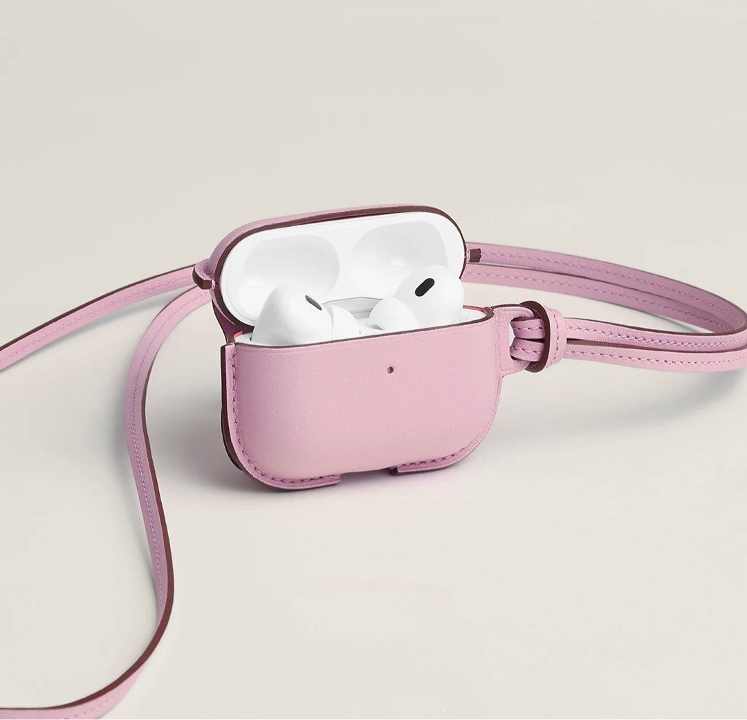 Hermes AirPods Pro 2 case (Category: Portable Audio Accessories) located in Manila. Submitted by sarisaristorehk (Listing ID 1232542136, Image 1). Description: Swift calfskin leather Mauve Sylvestre/ rose azalee .