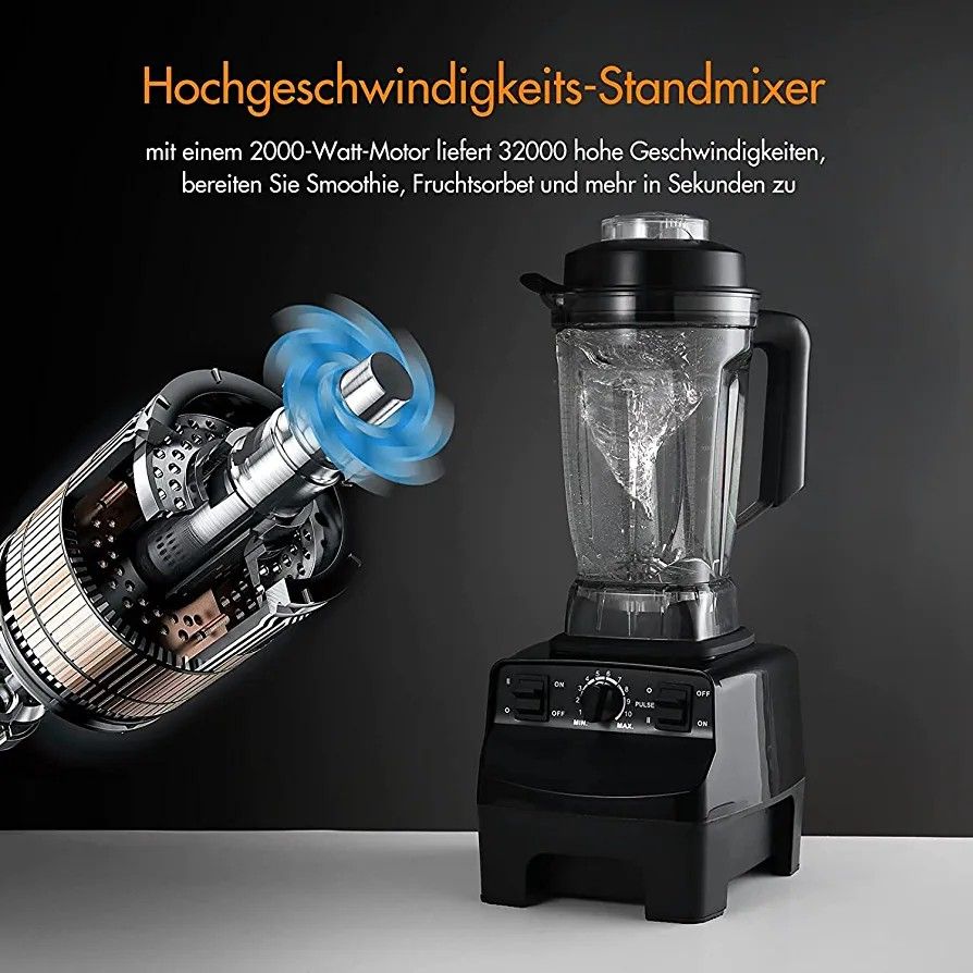 homgeek NY-8608MCA Blender Smoothie Maker, 2000W 10-Speed 220 VOLTS NOT FOR  USA