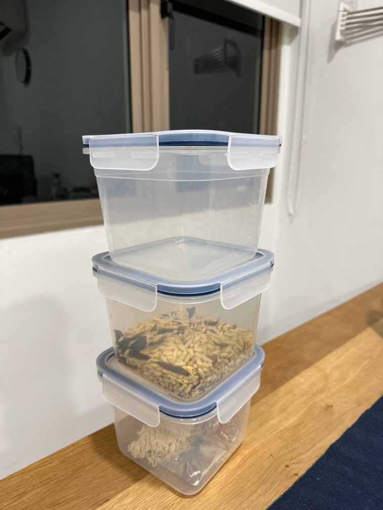 IKEA containers (4 pcs), Furniture & Home Living, Home Improvement