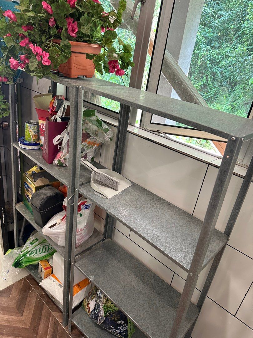 IKEA HYLLIS Shelving unit, in/outdoor galvanised, 60x27x140 cm