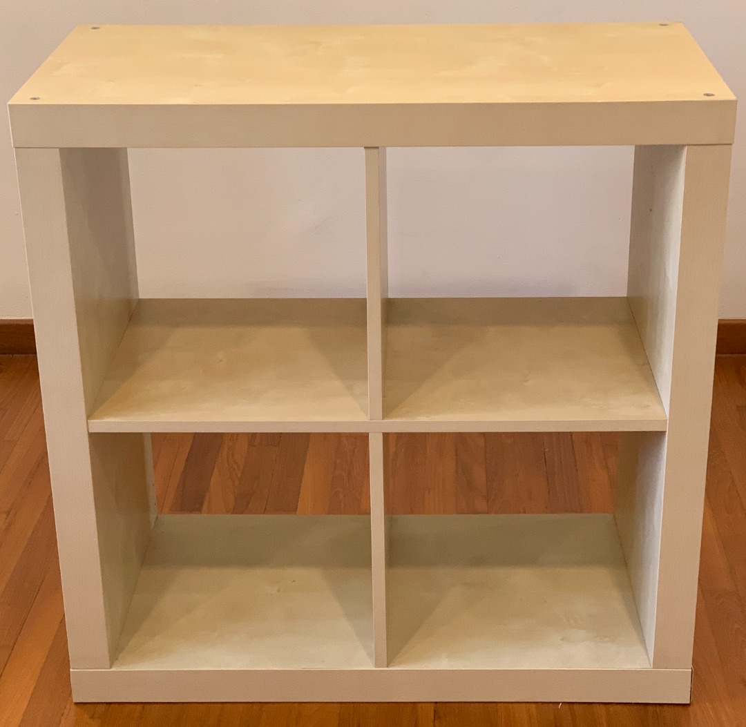 Free sale IKEA; KALLAX 2x2 Shelving Unit (77 x 77 cm), with some damage