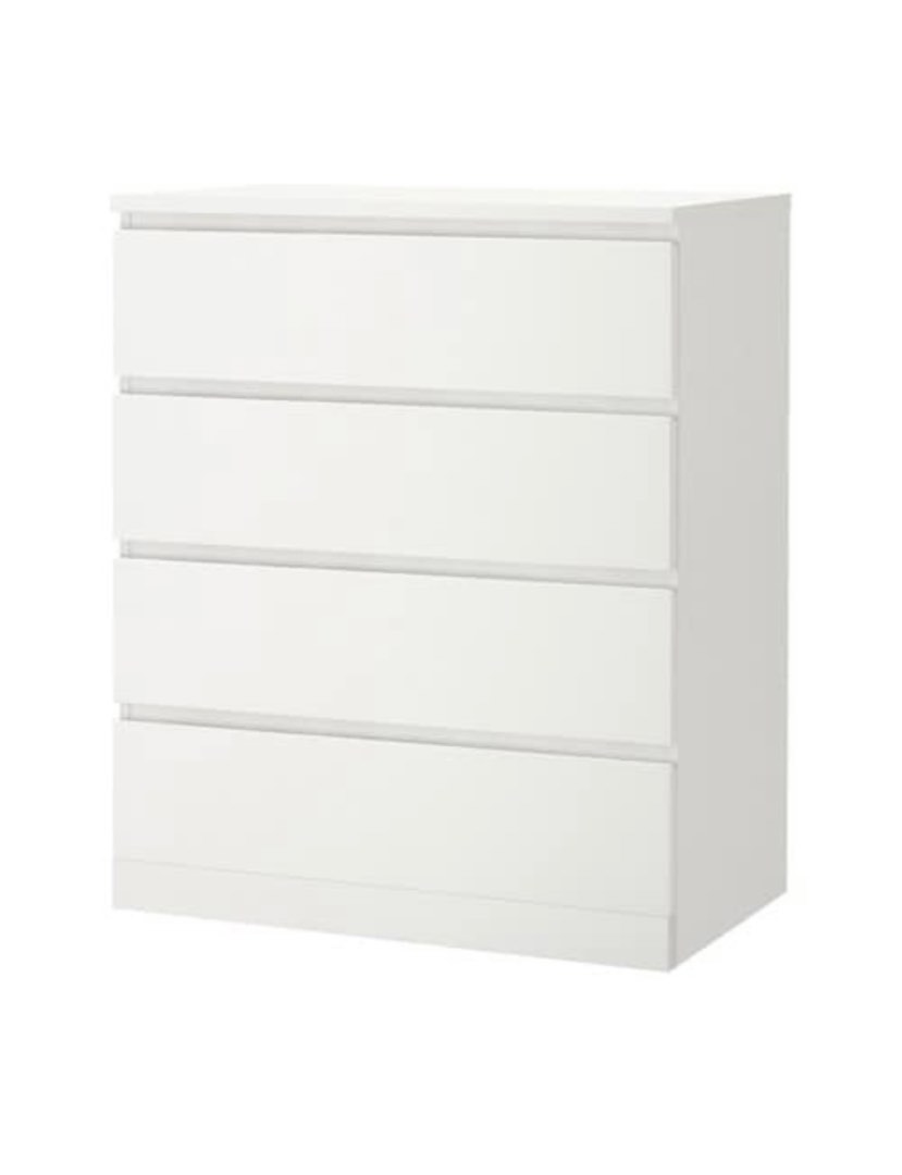 Ikea malm chest of drawer (white), Furniture & Home Living, Furniture