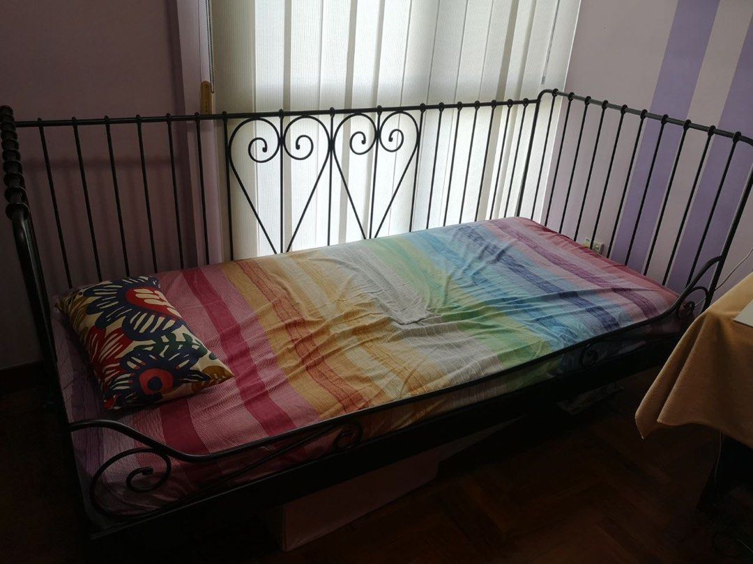 IKEA Metal Day Bed, Furniture & Home Living, Furniture, Bed Frames