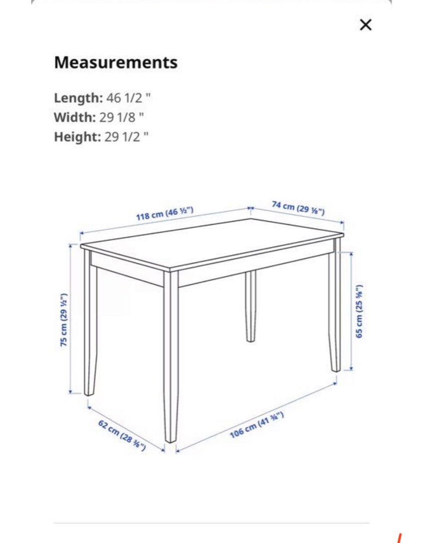Ikea Table, Furniture & Home Living, Furniture, Tables & Sets on Carousell