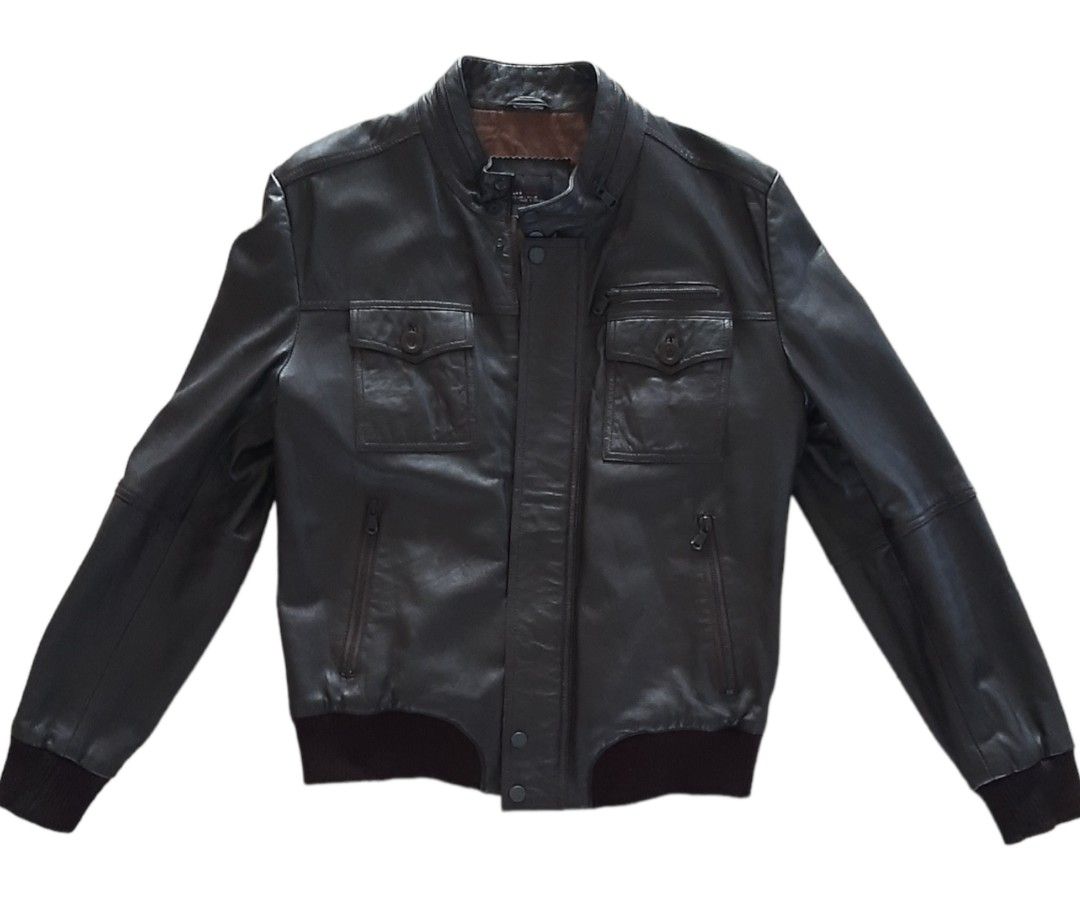 Jaket kulit zara man original
