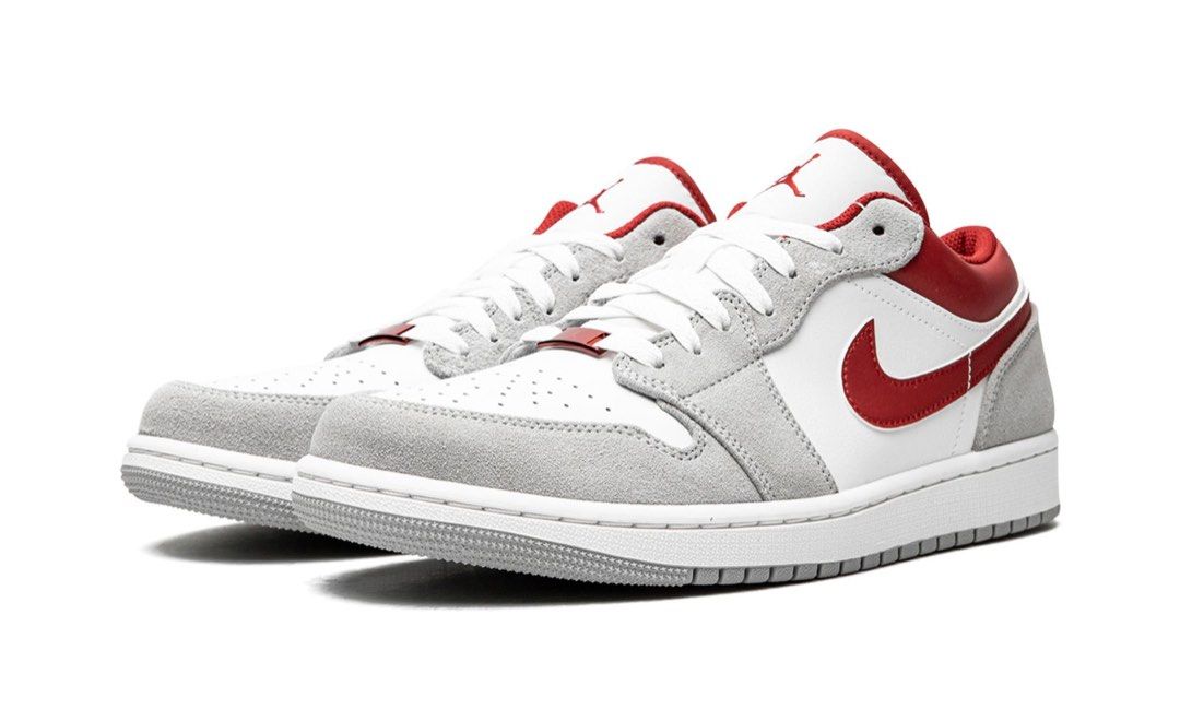 smoke grey gym red jordan 1 low