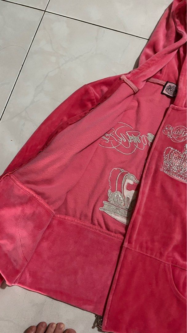 juicy couture hot pink bling hoodie Women s Fashion Coats