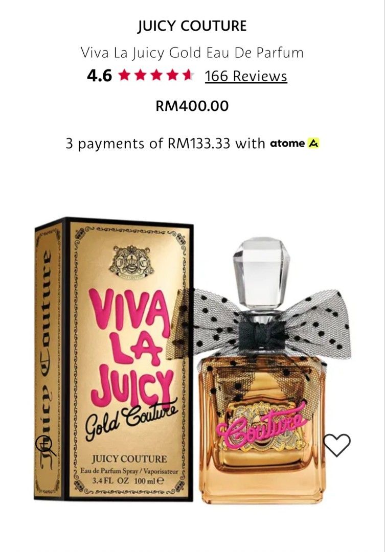 Juicy Couture Viva La Juicy Gold Couture 100ml Eau De Parfum EDP