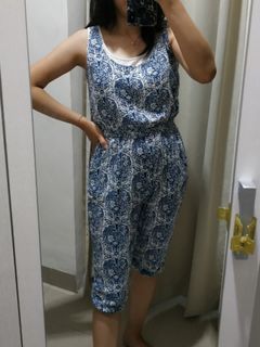 Jumpsuit batik branded sleeveless tank