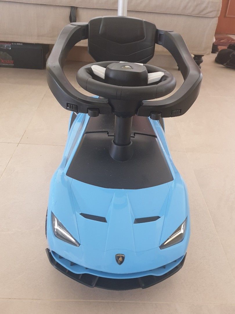 Lamborghini Ride on Car with Push Handle, Hobbies & Toys, Toys & Games ...