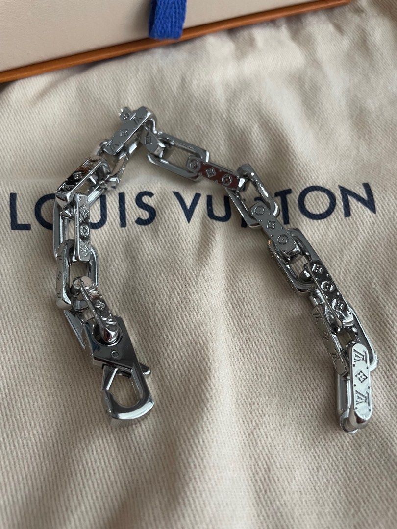 Louis Vuitton, Jewelry, Louis Vuitton Louis Vuitton Monogram Chain  Bracelet M64224 Silver Metal