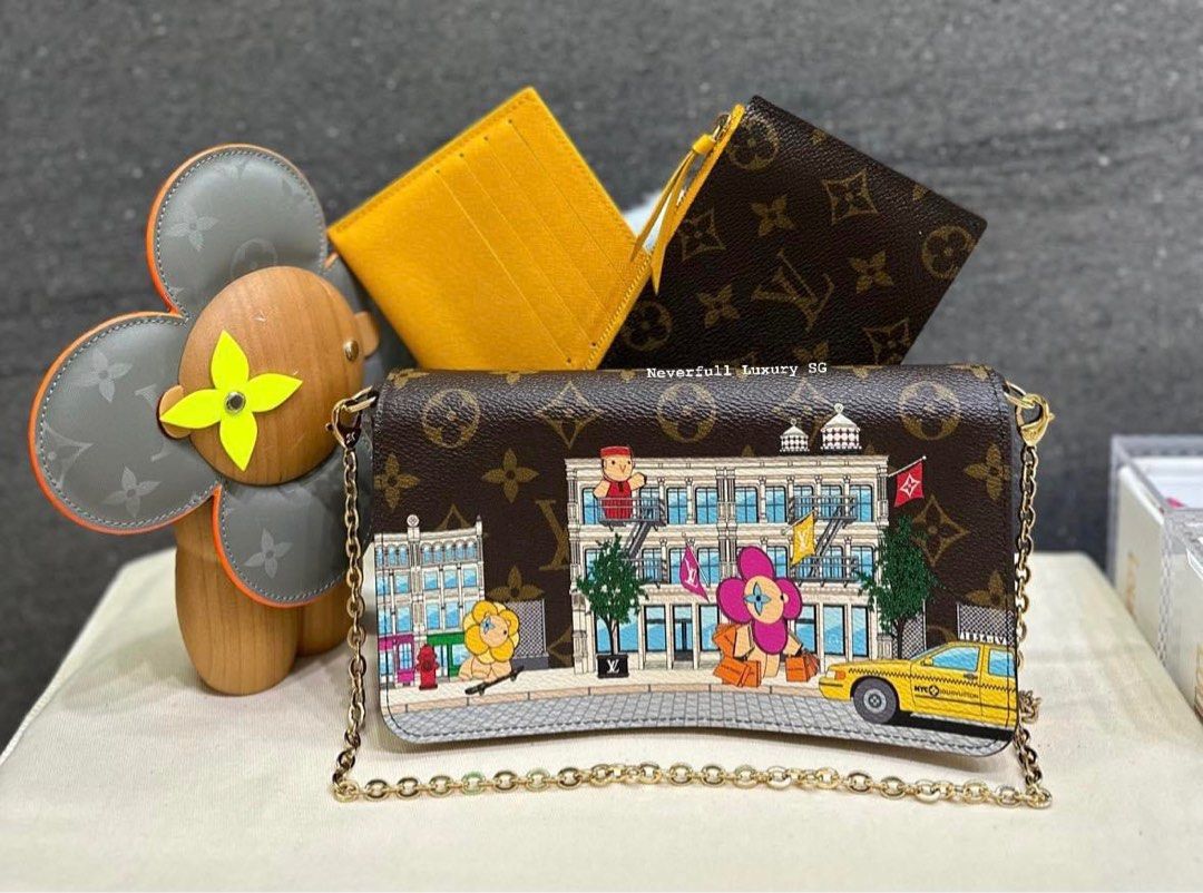 Louis Vuitton Limited Edition Pochette Felicie Monogram Yellow Vivienne in  New York, Luxury, Bags & Wallets on Carousell