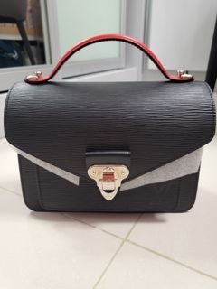 Louis Vuitton Vintage M52122 Black Epi Leather Monceau Messenger Bag  (SR1024)