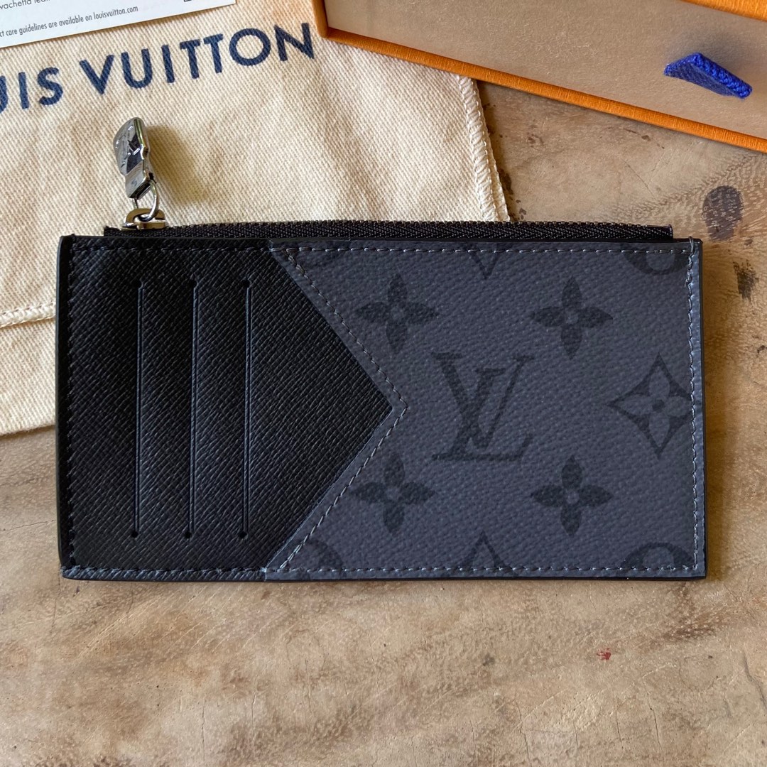 Louis Vuitton Monogram Eclipse Reverse Coin/Card Holder Noir M69533 used  Japan 